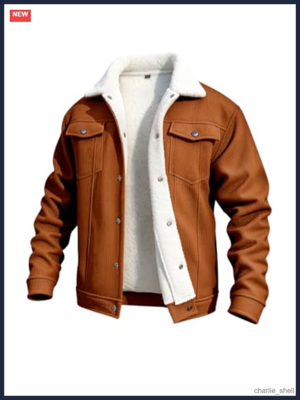 Mens Corduroy Jacket Sherpa Lined Heavyweight Shacket Winter Fleece